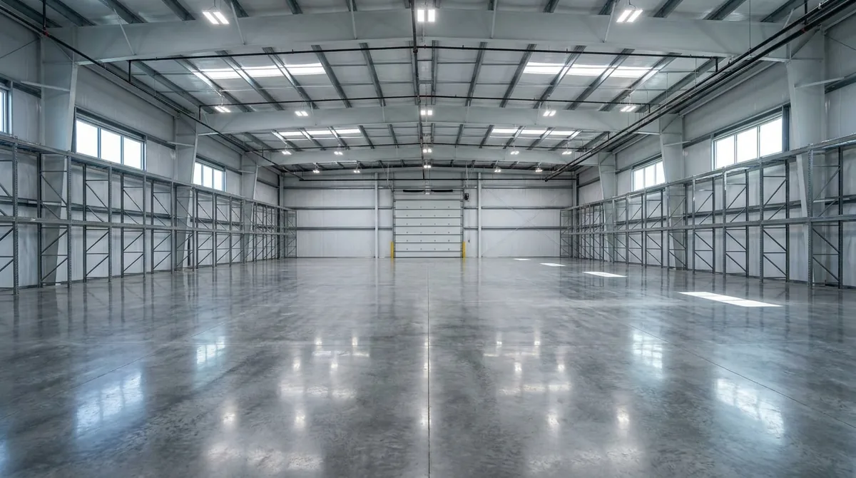 Polished warehouse floor in Port Orange, FL