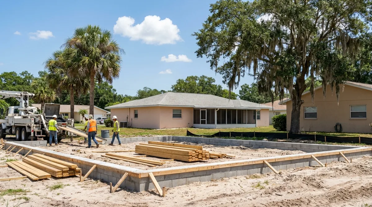 Stem wall foundation installation in Port Orange, FL