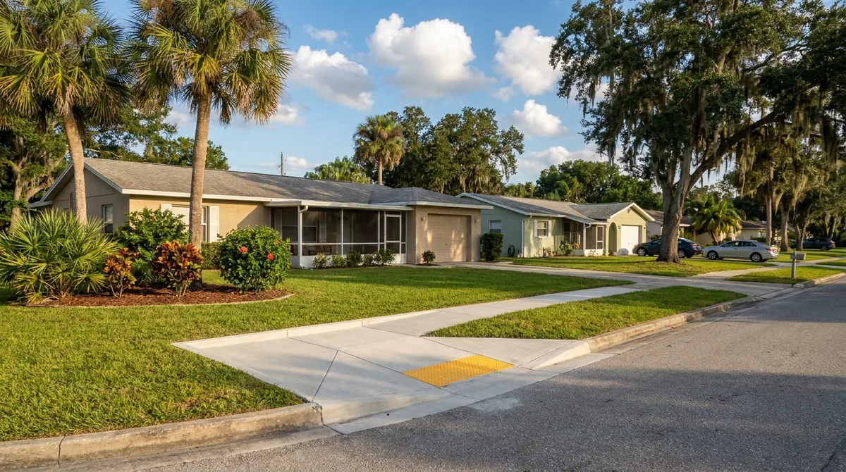 ADA-compliant ramp and sidewalk in Port Orange, FL