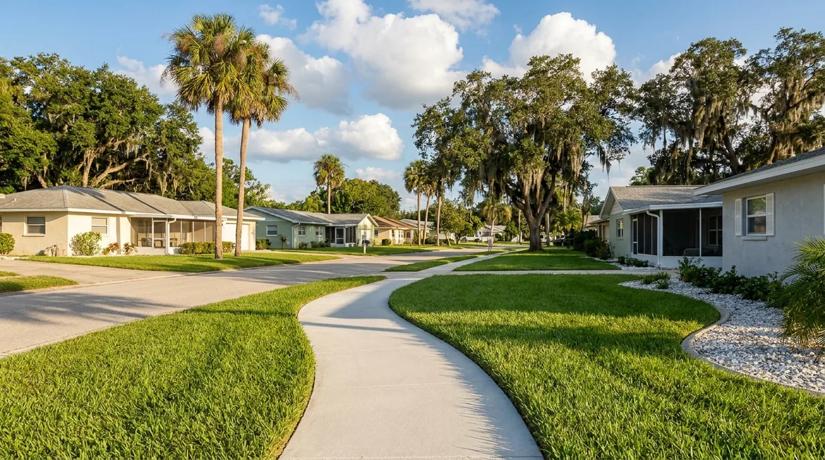 Residential sidewalk in Volusia County